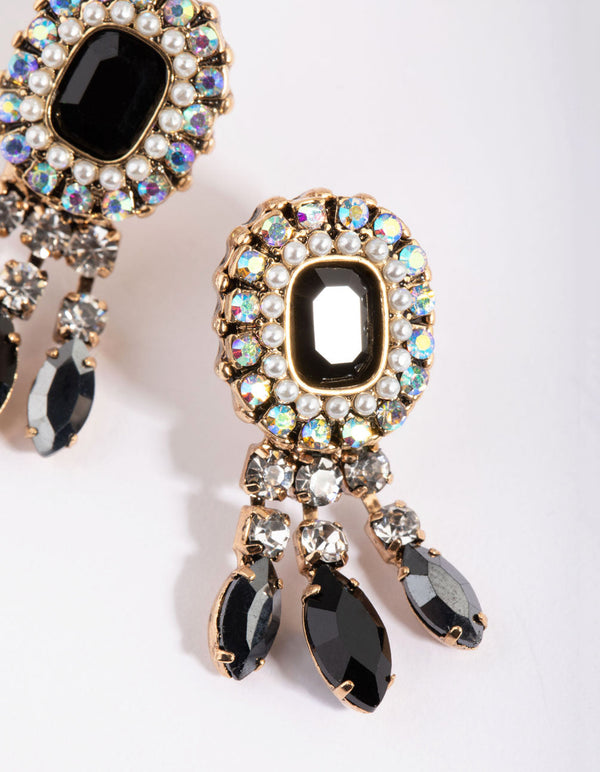 Gunmetal Vintage Drop Earrings