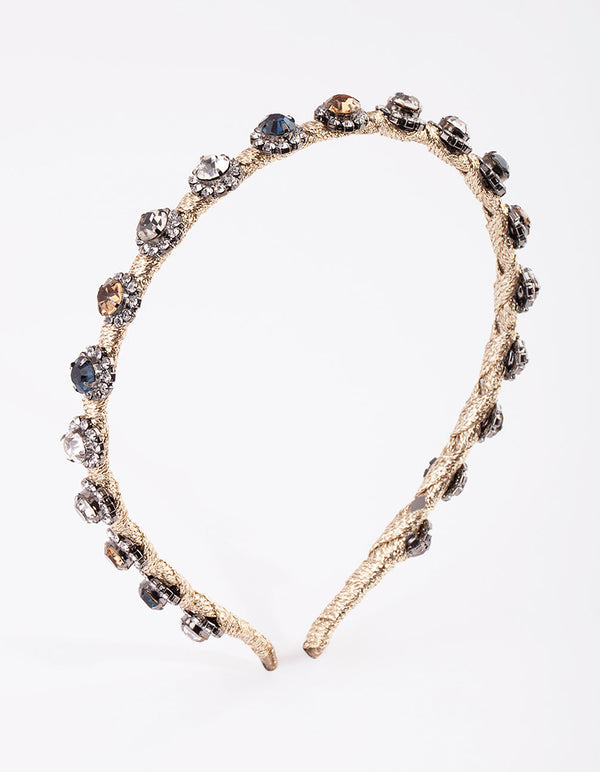 Thread Wrapped Diamante Alice Band