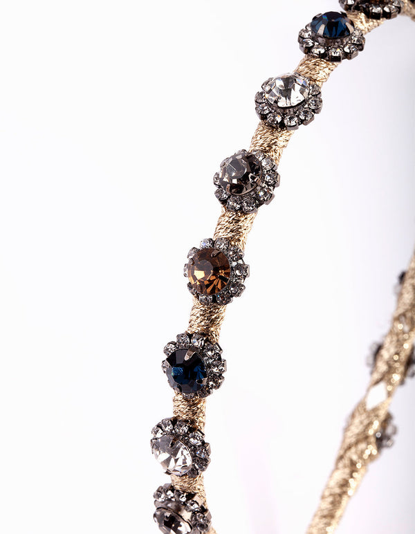 Thread Wrapped Diamante Alice Band