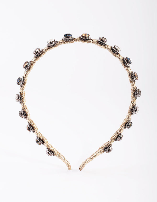 Thread Wrapped Diamante Alice Band