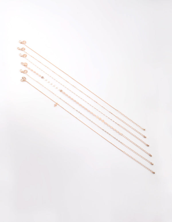 Rose Gold Cross Choker Necklace