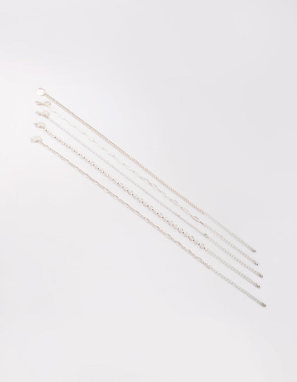Silver Pearl Choker Necklace
