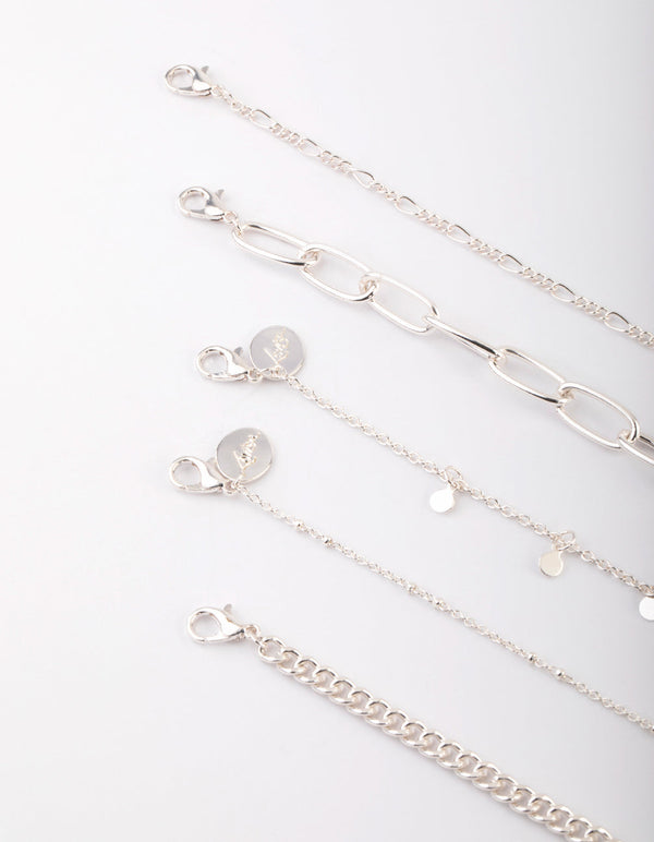 SIlver Cord Choker Necklace