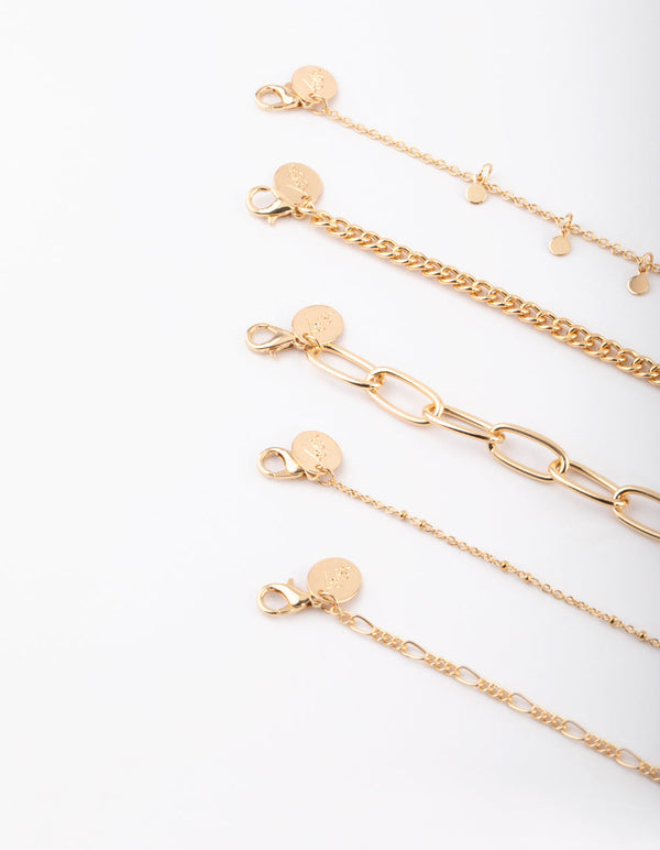 Gold Disc Choker Necklace