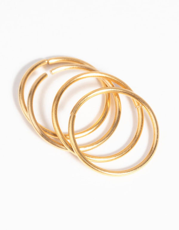 Gold-Plated Surgical Steel Nose Ring Pack