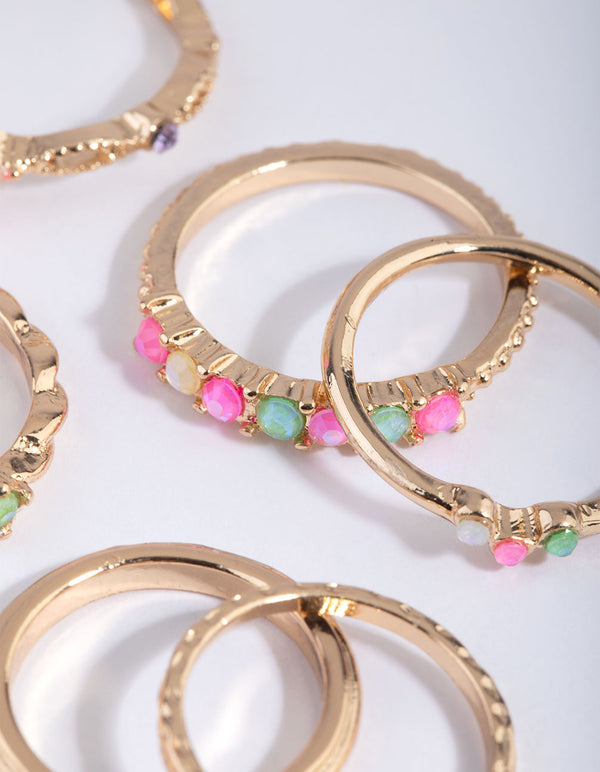 Gold Stone Ring Pack