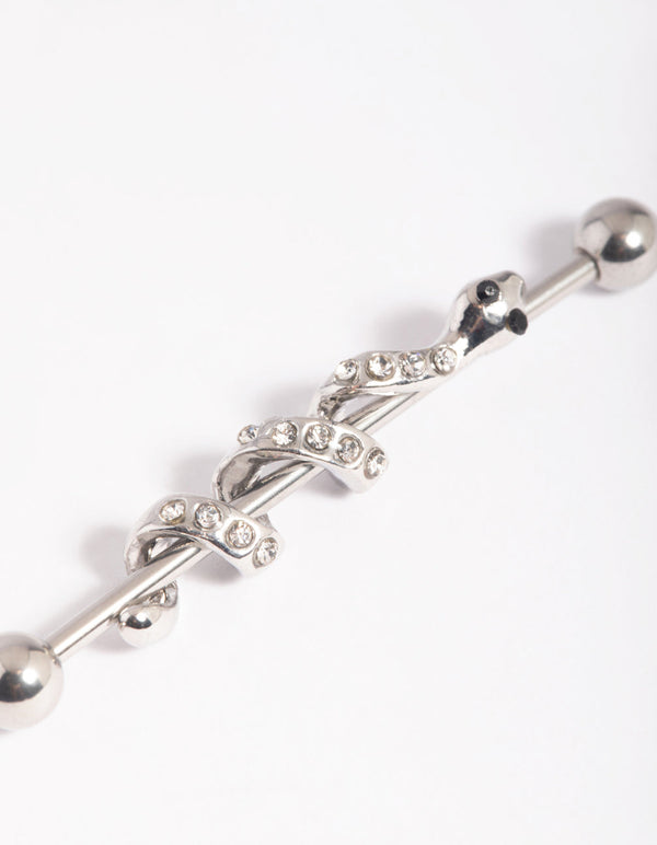 Surgical Steel Snake Barbell Studs
