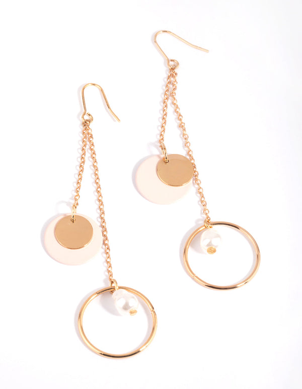 Pink Pearl Drop Earrings