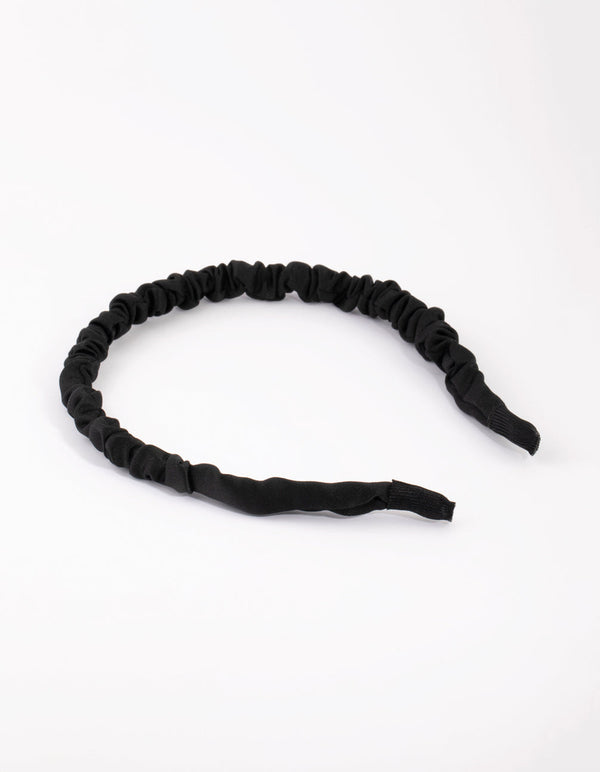 Black Fabric Scrunchie