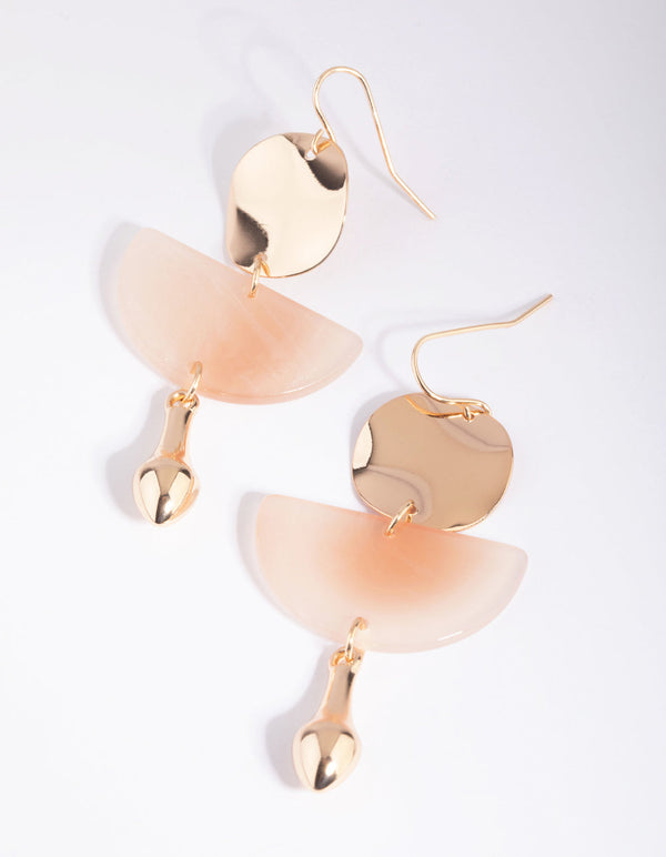Pink Charm Drop Earrings