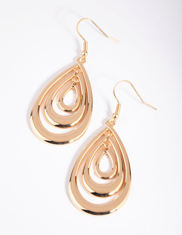 Gold Teardrop Earrings