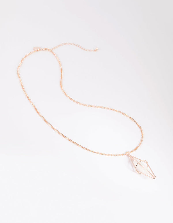 Clear Quartz Cage Necklace