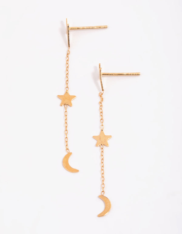 Gold Plated Sterling Silver Sky Drop Earrings