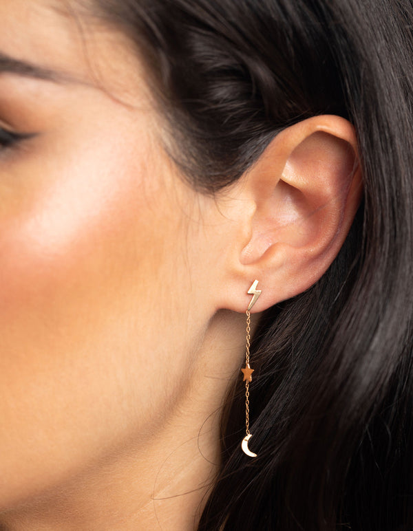 Gold Plated Sterling Silver Sky Drop Earrings
