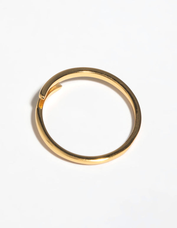Gold Plated Sterling Silver Polished Band Ring