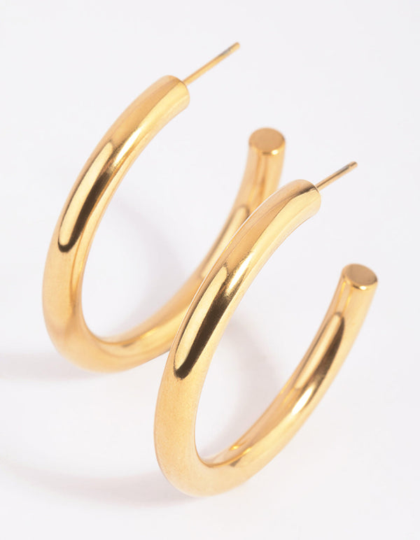 Gold Plated Surgical Steel Hoop Earrings