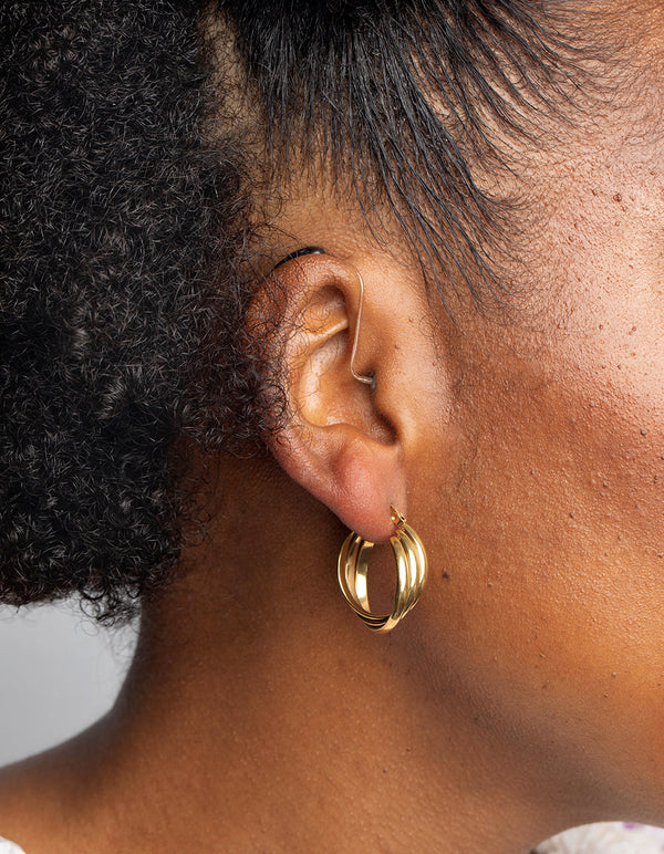 Gold Plated Surgical Steel Hoop Earrings