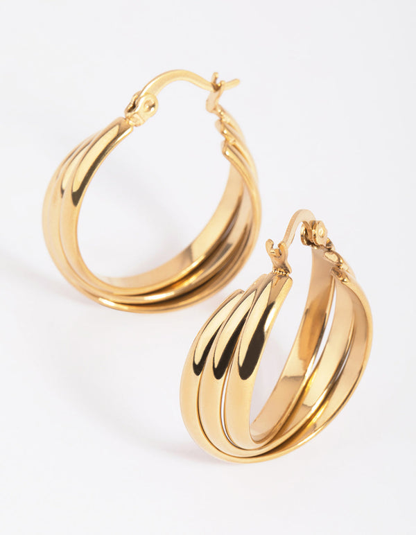 Gold Plated Surgical Steel Hoop Earrings