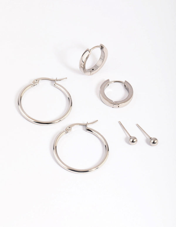 Surgical Steel Ball Stud Earring Pack