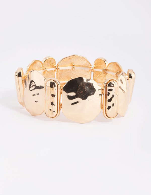 Gold Molten Coin Bracelet