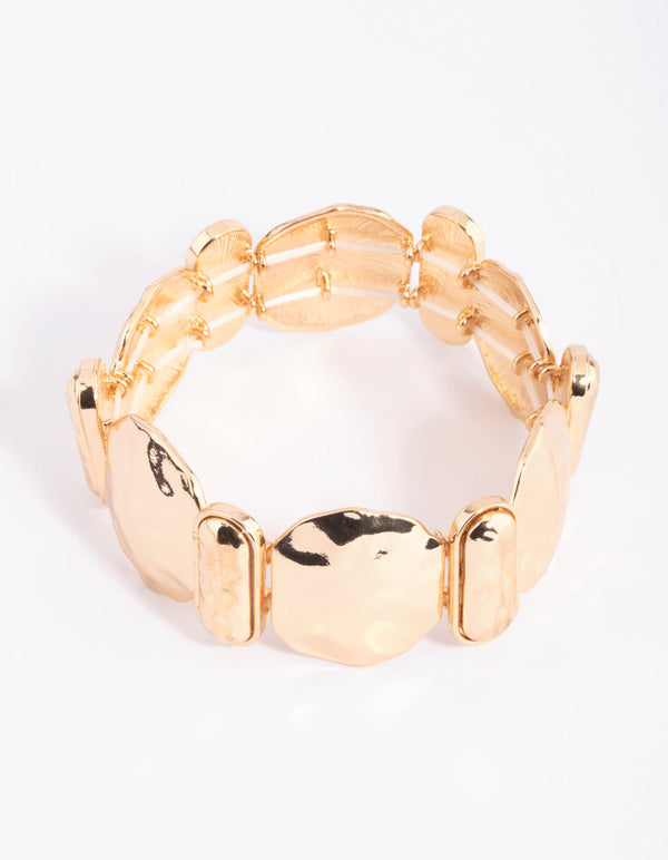 Gold Molten Coin Bracelet