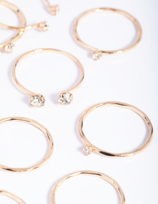 黄金钻石戒指套装