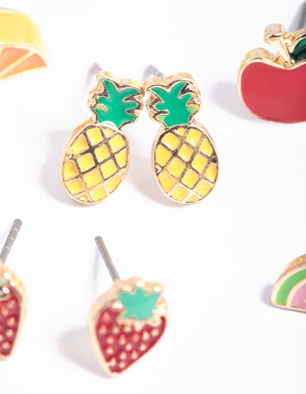 Kids Fruit Salad Stud Earring Pack