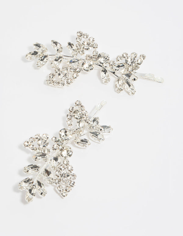 Silver Navette Diamante Clip Pack