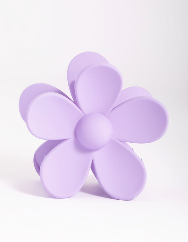 90s Purple Daisy Flower Claw