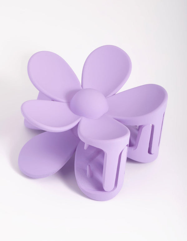 90s Purple Daisy Flower Claw