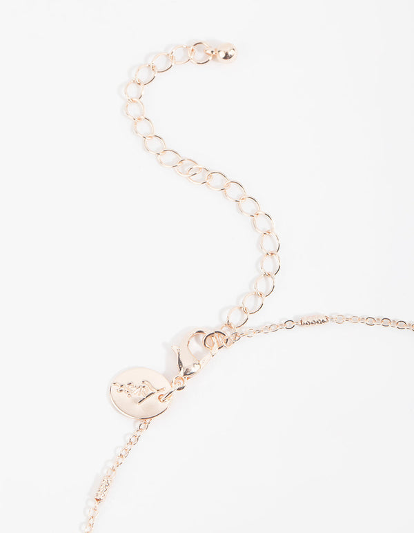 Mixed Metal Puff Heart Necklace Set