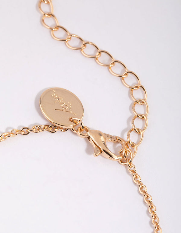 Gold Lightning Charm Bracelet Set