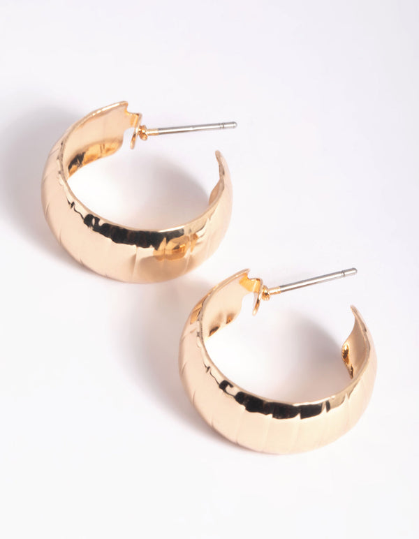 Gold Chunky Hoop Earrings