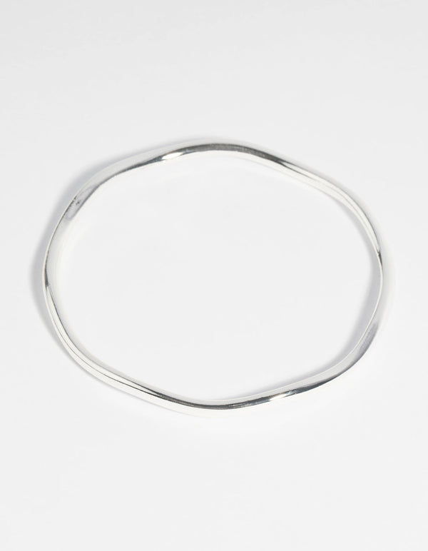 Silver Plated Wavy Bangle