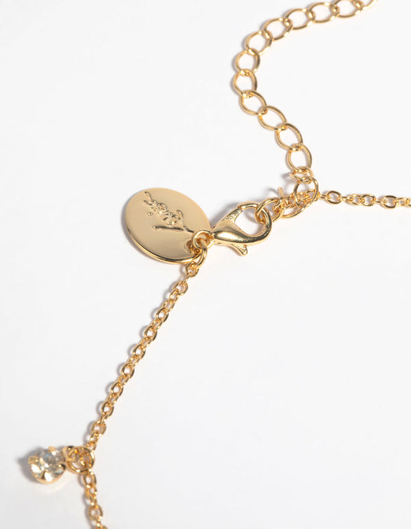 Gold Plated Celestial Diamante Anklet
