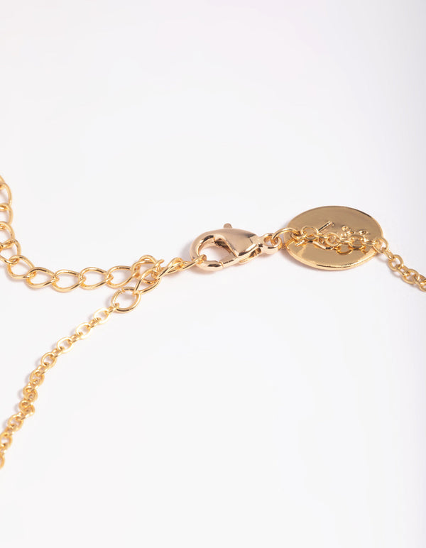 Gold Plated Rose Quartz and Freshwater Pearl Anklet