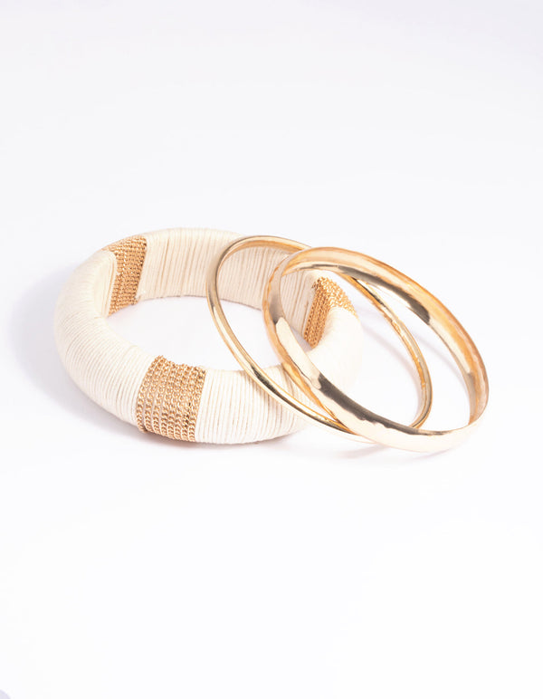 Gold and Cream Bangle Pack