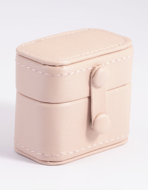 Blush Small PU Leather Ring Box