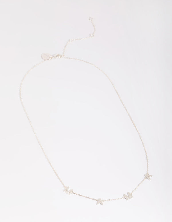 Zilveren Mama ketting