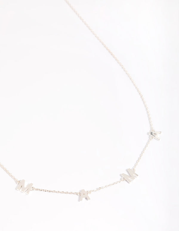 Zilveren Mama ketting
