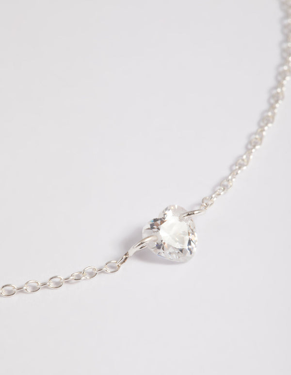 Sterling Silver Cubic Zirconia Necklace