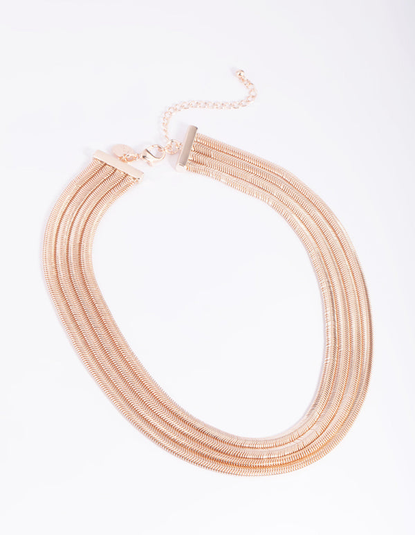 Rose Gold Chain Layered Necklace