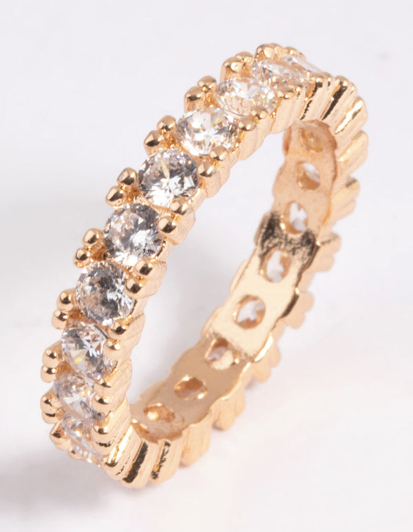 Gold Cubic Zirconia Ring