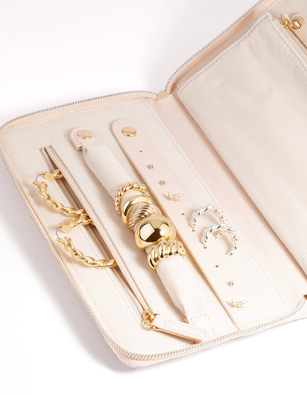 Blush Quilted Jewellery Case