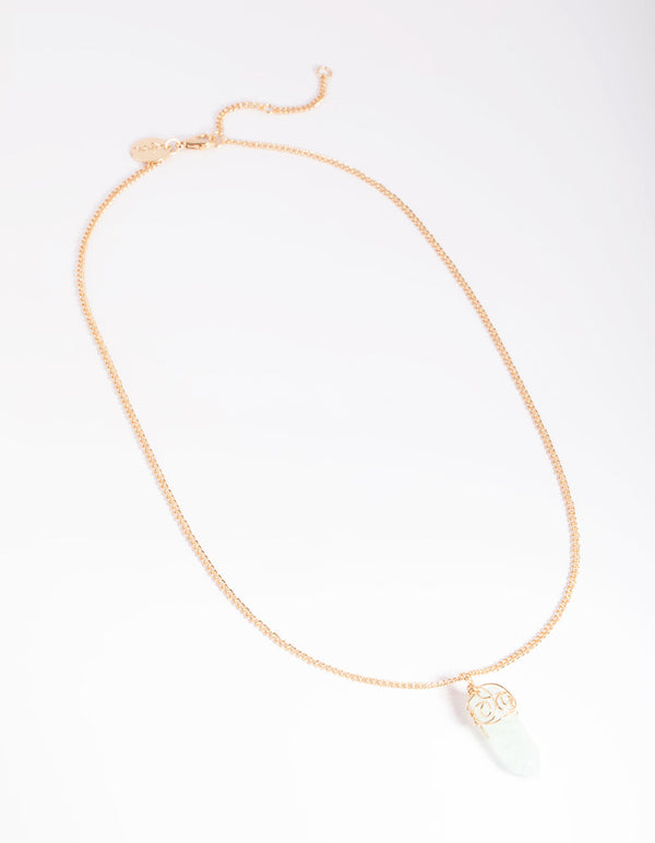 Green Fluorite Shard Necklace