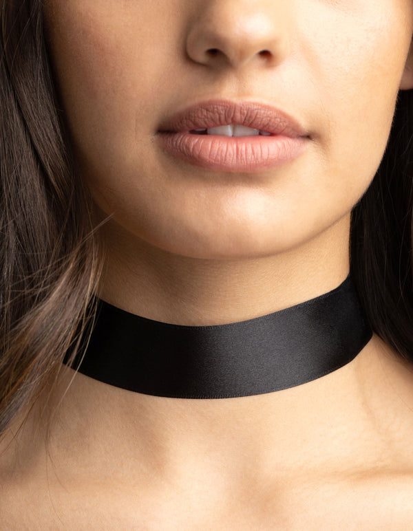 Black Satin Choker Necklace