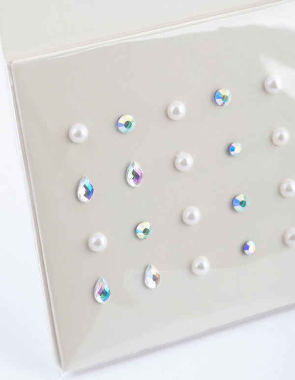Pearl and Diamante Face Jewels