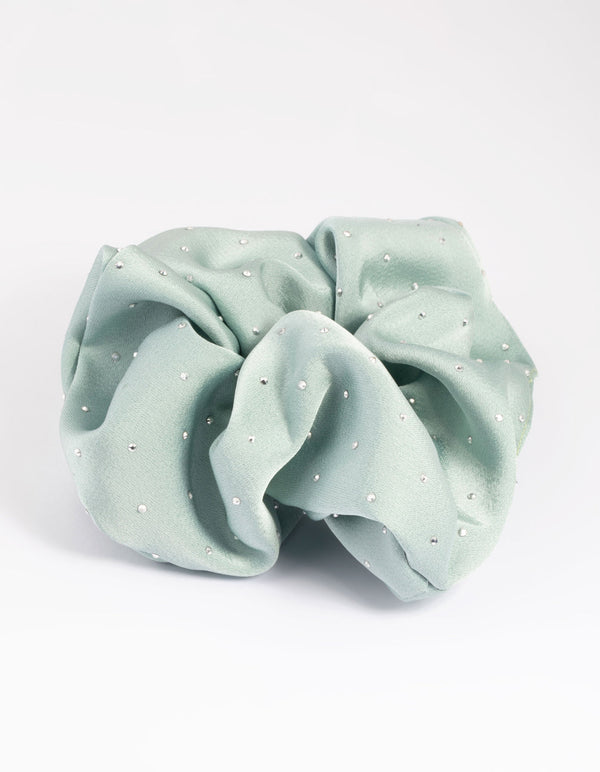 Blue Diamante Scrunchie
