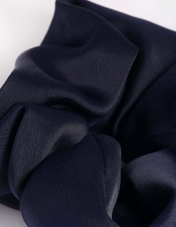 Large Navy Scrunchie