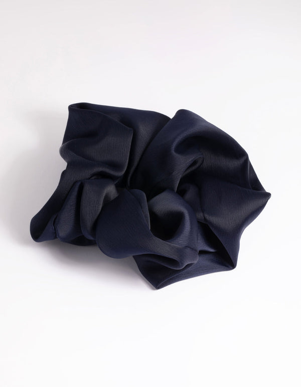 Large Navy Scrunchie